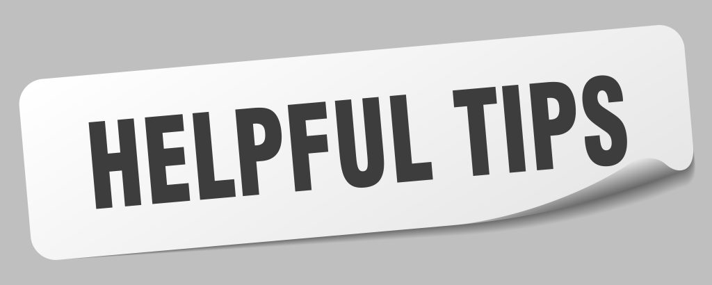 Sticker graphic with the words "Helpful Tips" in bold black letters on a white background — ideal for a blog post about hearing aid tips and best practices.